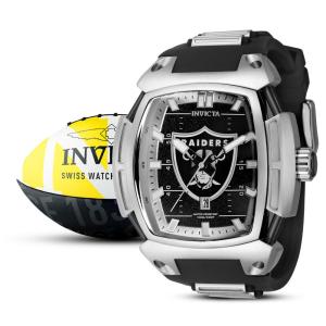Relógio Masculino Analógico de Quartzo 53mm, Invicta NFL Las Vegas Raiders 42800, Preto