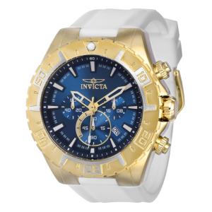Relógio Masculino Aviator, Invicta 37800, Branco, Dourado e Azul
