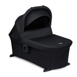 Berço portátil Britax Zinnia preto para carrinhos compatíveis, com dossel UPF 50+ e colchão SafeWash, até 9 kg
