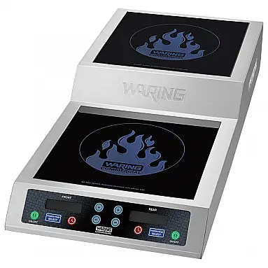Waring WIH800 Fogão Duplo por Indução com Potência de 3600W e Design Inovador