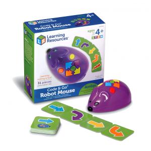 Learning Resources Code & Go Robot Mouse – Kit Educativo com Mouse Programável e 30 Cartões de Codificação para Crianças 5+