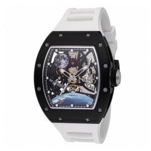 Relógio Masculino Automático Invicta S1 Rally Interstellar com Mostrador Esqueleto 41mm, Branco 49010