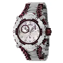Relgio feminino gladiador com mostrador em madreprola - 43,2 mm. Ao. Borgonha 41110