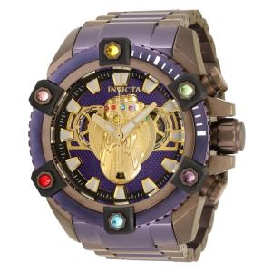 Relgio masculino Marvel Thanos Swiss Ronda Z60 calibre - 56 mm. Marrom. Roxo 34310