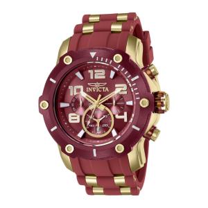 Relgio masculino profissional 51,5 mm. Ouro. Vermelho 40810