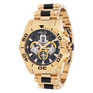 Relógio Masculino Mickey Mouse, Invicta 37810, Dourado e Preto Edição Limitada