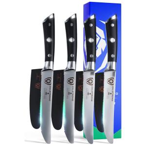 Conjunto de Facas Serrilhada para Churrasco Série Gladiador, DALSTRONG GS Steak, Preto