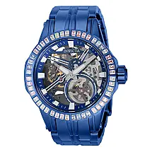 Relógio mecânico masculino Open Box Objet D Art com mostrador por - 50 mm. Azul AIC-40120
