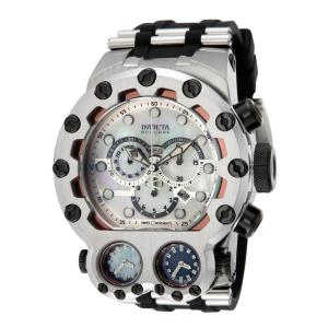 Reserve Bolt Zeus Magnum Swiss Ronda 5050.E Relgio masculino calibre com mostrador madreprola - 52 mm. Ao. Preto