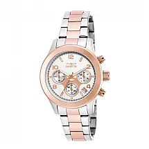 Relógio Feminino de Quartzo Angel, Invicta ZG19220, Prata e Ouro Rosa