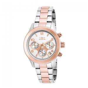 Relógio Feminino de Quartzo Angel, Invicta ZG19220, Prata e Ouro Rosa