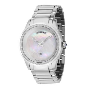 Relgio feminino Pro 0,38 quilates com diamante e mostrador em madreprola - 38 mm. Ao 43320