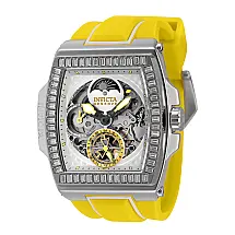 Relógio masculino Invicta Reserve S1 Rally Diablo automático 51,, branco, amarelo 43420