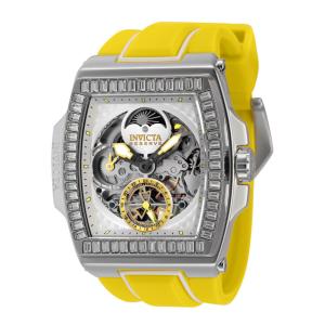 Relógio masculino Invicta Reserve S1 Rally Diablo automático 51,, branco, amarelo 43420