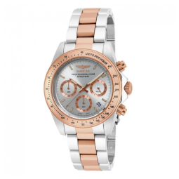Relógio Masculino de Quartzo Speedway, Invicta 17030, Prata e Ouro Rosa