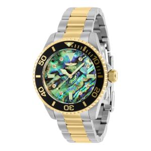 Relógio feminino Invicta Pro Diver 0,03 Carat Diamond com mostrador abalone , aço, ouro 39430