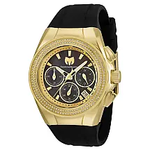 Relgio feminino TechnoMarine Cruise Diva com madreprola - 40 mm, preto.