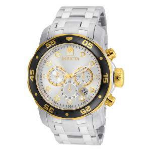 Relógio Masculino Pro Diver SCUBA, Invicta 80040, Prata, Preto e Dourado