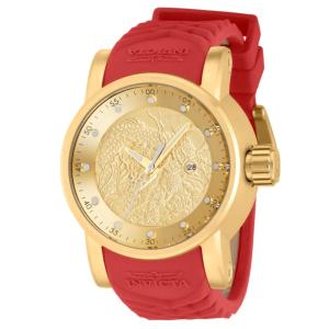 Relgio masculino S1 Dragon Yakuza - 48 mm. Vermelho. Bege 41140