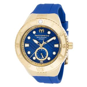 Relgio feminino TechnoMarine Cruise Monogram com mostrador em madreprola - 44 mm. Azul TM-121240
