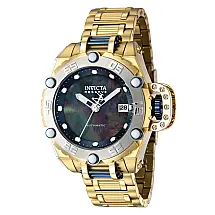 Relógio Feminino Automático Invicta Reserve Flying Fox com Mostrador Madrepérola, Dourado, Azul Escuro 43240