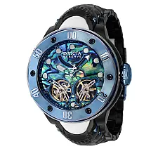Relógio Masculino Automático Kraken com Mostrador Abalone, Invicta 39740, Preto, Branco e Azul