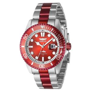 Relógio Masculino Pro Diver, Invicta 40940, Prata e Vermelho