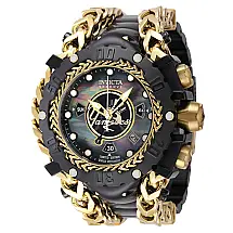 Relógio Masculino Reserva MLB New York Yankees Swiss Ronda Z60, Mostrador Madre-Pérola, 58,3 mm, Ouro, Invicta