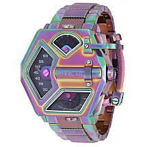Relógio Masculino Mecânico Akula com Pulseira em Aço Inoxidável, Invicta 39940, Iridescente