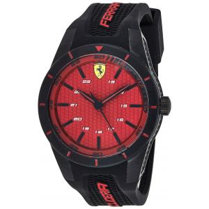 Relógio de Pulso Analógico Detalhes em Dois Sulcos Inspirados na Frente do Carro, FERRARI 0830248, Preto