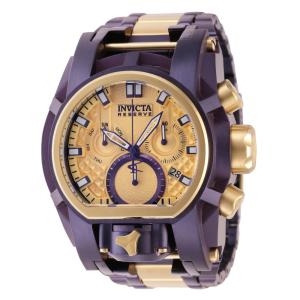 Relógio Masculino Reserve Bolt Zeus Magnum Swiss Ronda Z60 calibre, Invicta 44050, Roxo e Dourado
