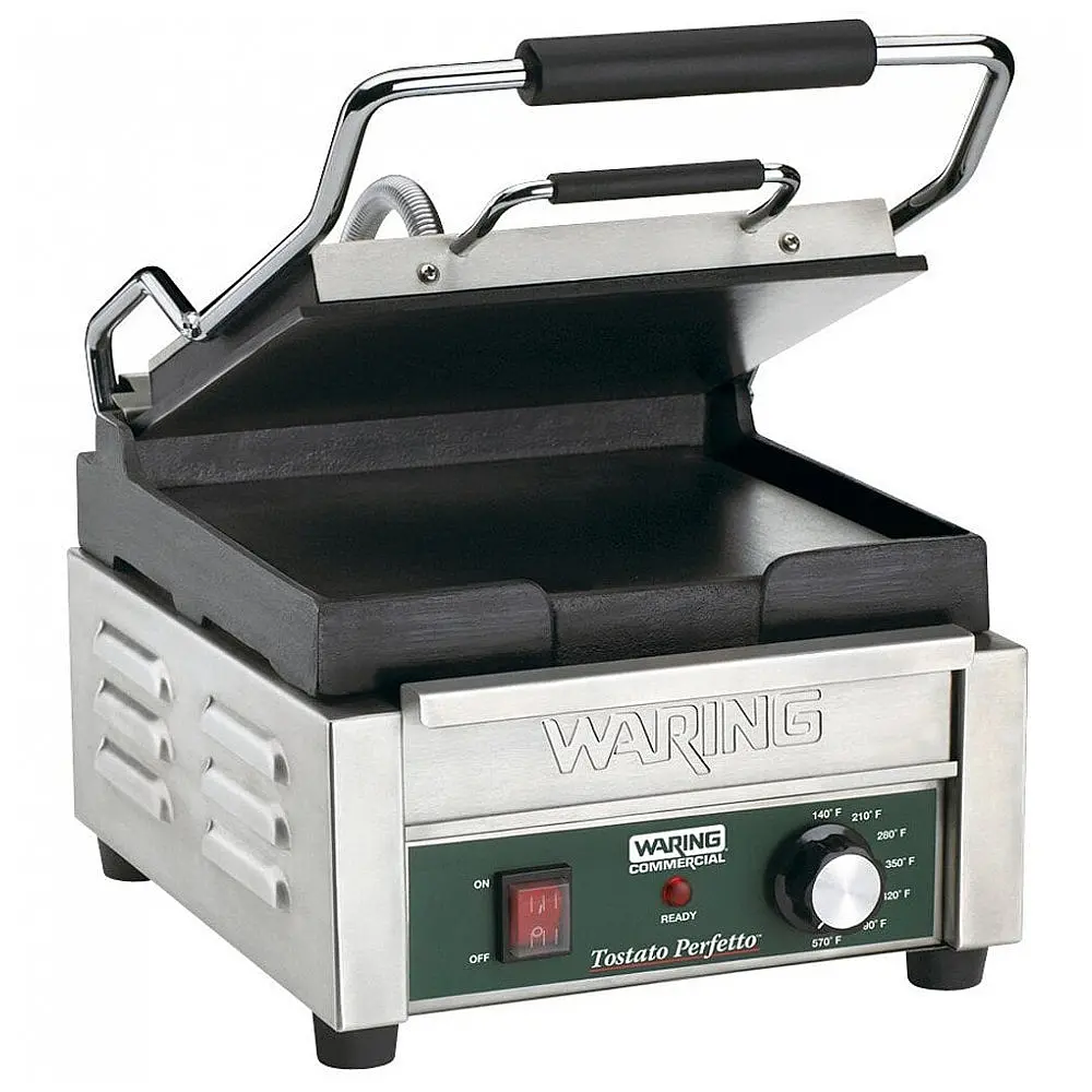 Waring WFG150 Tostato Perfetto - Grill Panini com Placas de Ferro Fundido 25x23 cm, 1800W, 110V