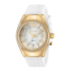 Relgio feminino TechnoMarine Cruise Monogram com mostrador em madreprola - 42 mm. Branco TM-121250