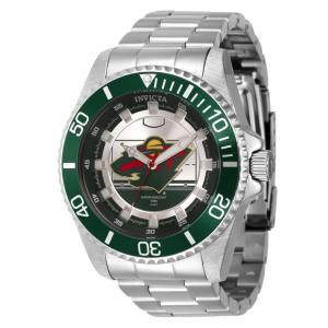 Relgio Masculino NHL Minnesota Wild de 47mm em Ao ZG-42250 da Invicta - Estilo e Durabilidade em um nico Acessrio.