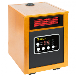 Aquecedor Elétrico Portátil com Umidificador, 1500W 110V, Dr. Infrared Heater, Marrom e Preto