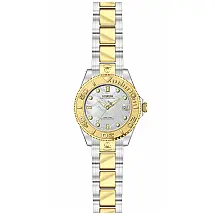 Relgio feminino Pro 0,03 quilates diamante automtico - 38 mm. Ouro. Ao 45350