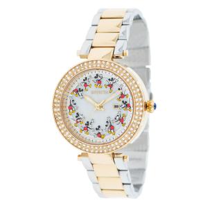 Relógio Feminino Analógico de Quartzo 38mm, Invicta Disney Mickey Mouse 36350, Prata e Dourado
