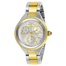 Relógio Feminino de Quartzo Angel, Invicta 28350, Prata e Dourado