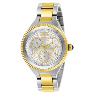 Relógio Feminino de Quartzo Angel, Invicta 28350, Prata e Dourado