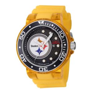 Relgio masculino NFL Pittsburgh Steelers - 51,5 mm. Amarelo. Transparente 41450