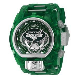 Relógio Masculino com Movimento de Quartzo Invicta NFL New York Jets, Aço, Verde 41550