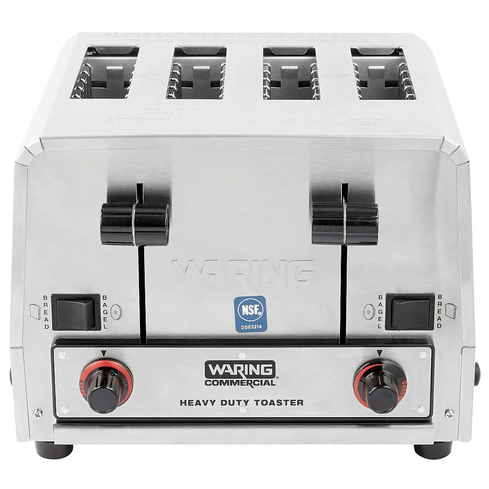 Torradeira de Pão e Bagel Waring WCT850 4 Fatias 208V para Uso Comercial Pesado
