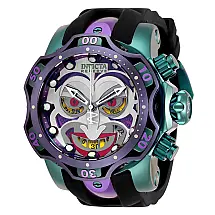 Relógio Masculino Invicta DC Comics Joker 52, Preto, Roxo e Verde 26950