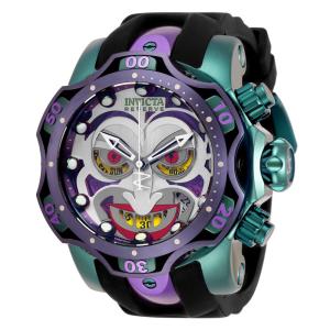 Relógio Masculino Invicta DC Comics Joker 52, Preto, Roxo e Verde 26950