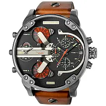 Relógio Masculino Analógico Quartzo, Couro, DIESEL DZ7332, Marrom