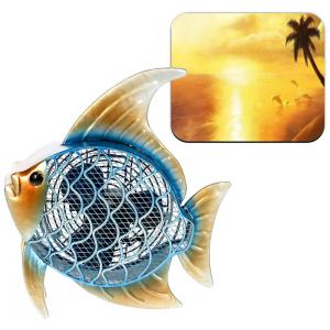 Ventilador de Mesa Decorativo com 2 Velocidades, Peixe, 110V, DECO BREEZE DBF0368, Azul