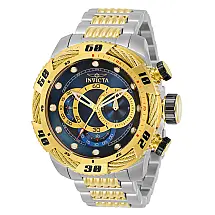 Relógio Masculino de Quartzo Speedway, Invicta 34160, Prata e Dourado