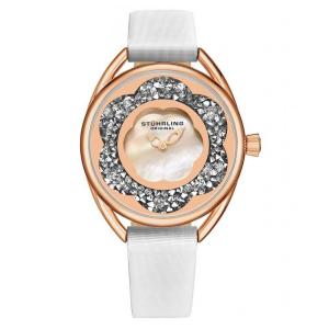 Relógio Stuhrling Lily M18260 com Mostrador de Madrepérola e Detalhes em Cristais