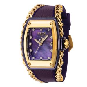 Relgio feminino Gladiator Reserve Swiss Ronda 505 calibre com mostrador em madreprola - 37,1 mm. Ouro. Roxo 43360