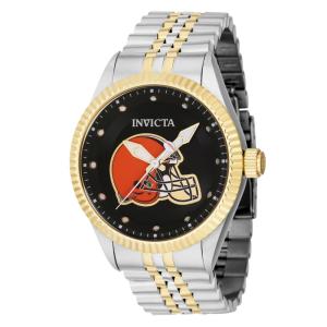 Relgio masculino NFL Cleveland Browns - 43 mm. Ao. Ouro 42460